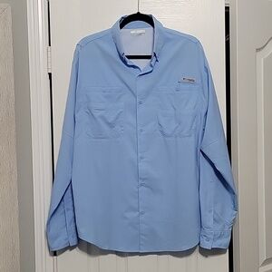 Columbia Men's Long Sleeve Fishing Shirt, Sz M